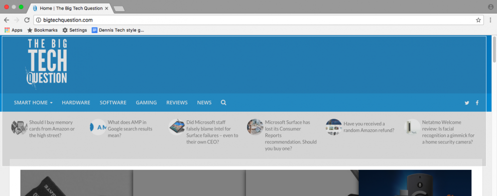 Screenshot on a Mac