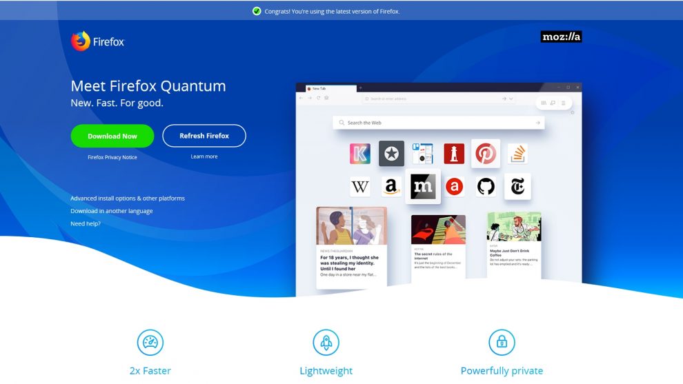 Firefox the default browser in Windows 10