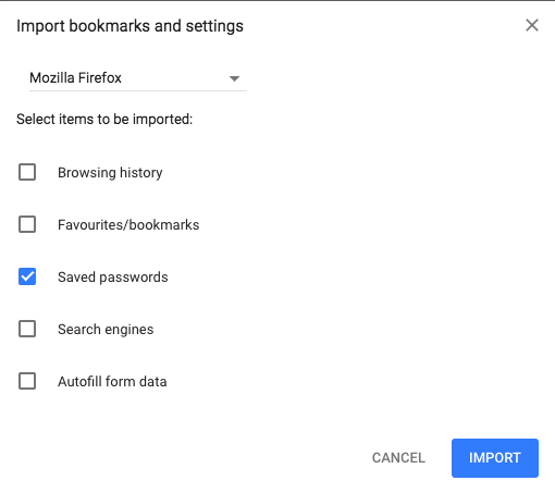 Export passwords from Firefox