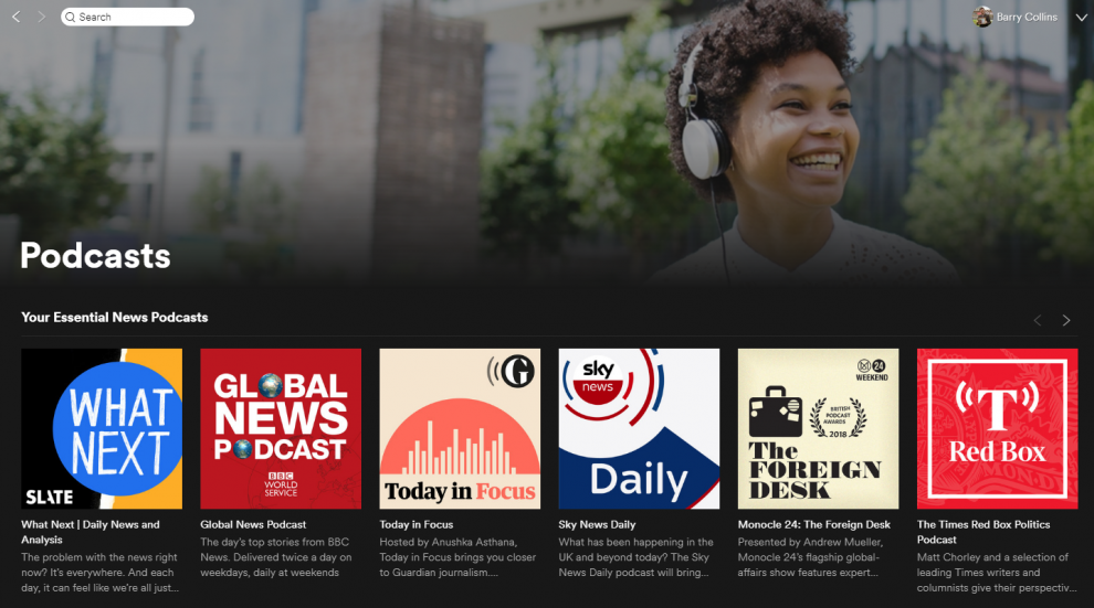 Spotify for podcasts