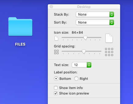 Adjust Mac icon size