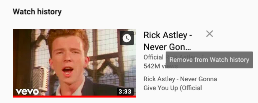 Switch off YouTube recommendations