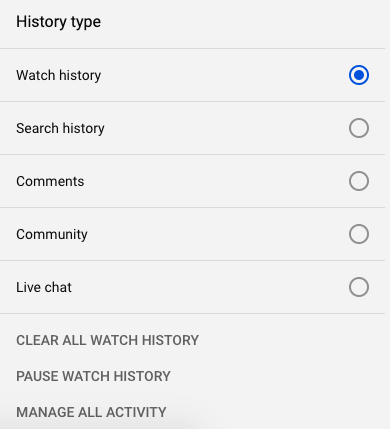 Switch off YouTube recommendations