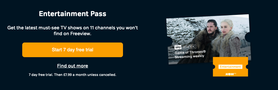 NOW TV Entertainment Pass