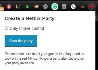 Create a Netflix party