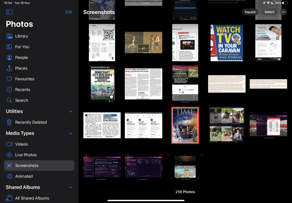 iPad Photos app