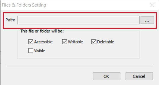 Easy File Locker file and folder settings