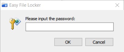 Easy File Locker input password