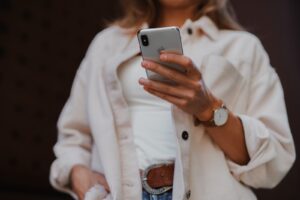 Woman using smartphone