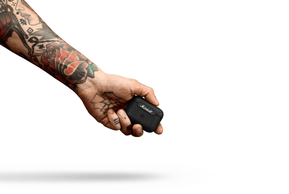Marshall Motif ANC headphones in a hand