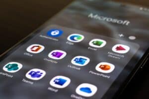 Microsoft 365 apps on a phone