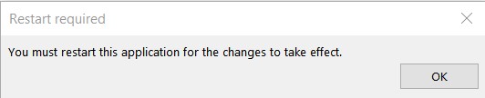 Restart Required Window