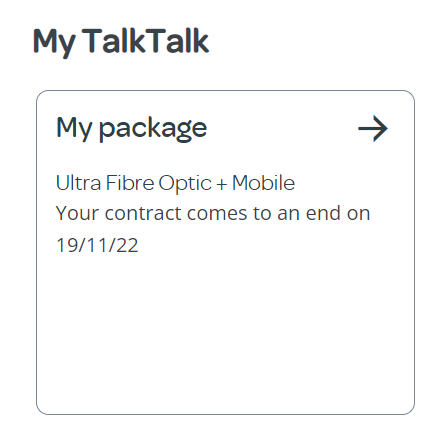 Contract Expiry date TalkTalk broadband